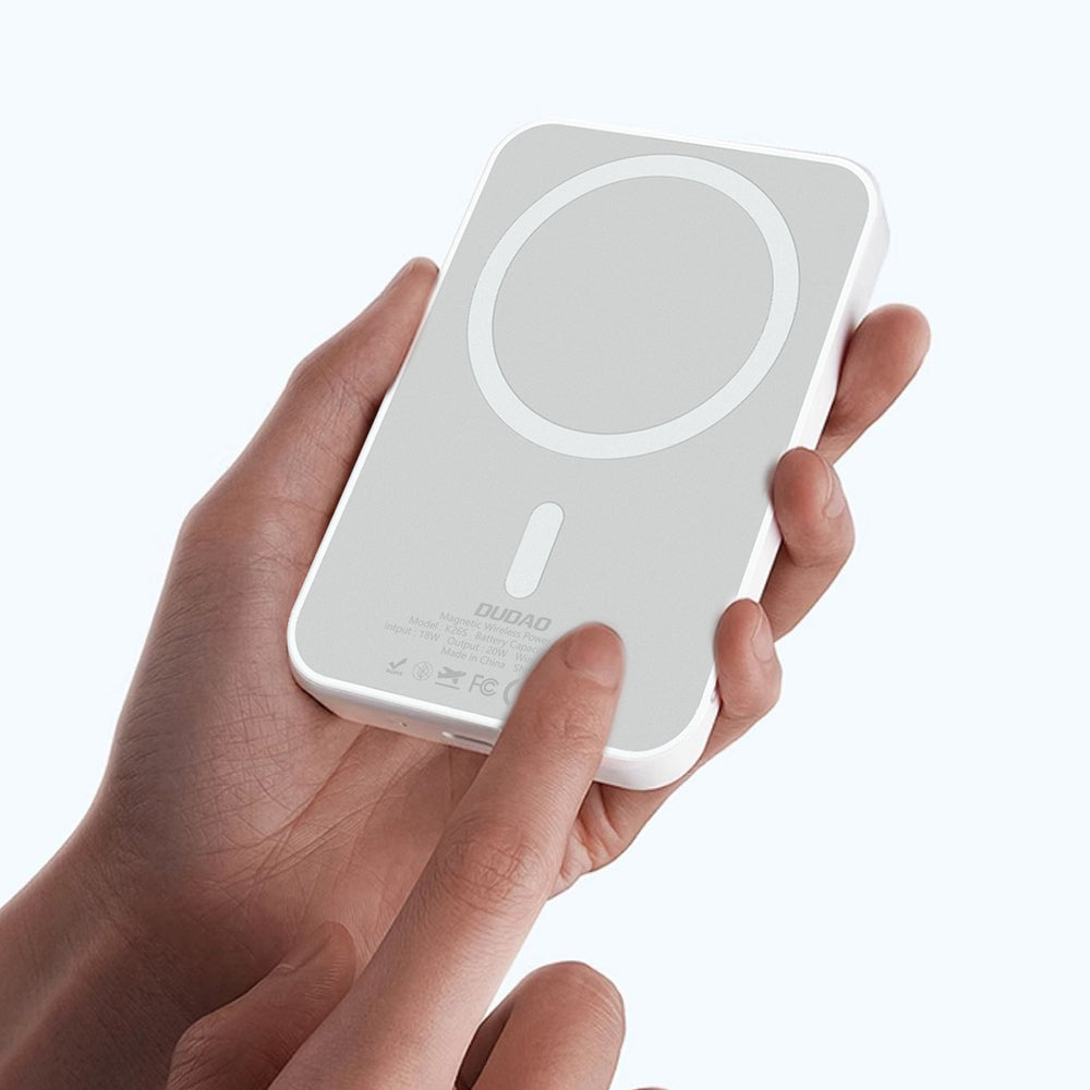 Dudao K26 Power Bank 10000mAh 20W USB-A / USB-C / MagSafe - hvid