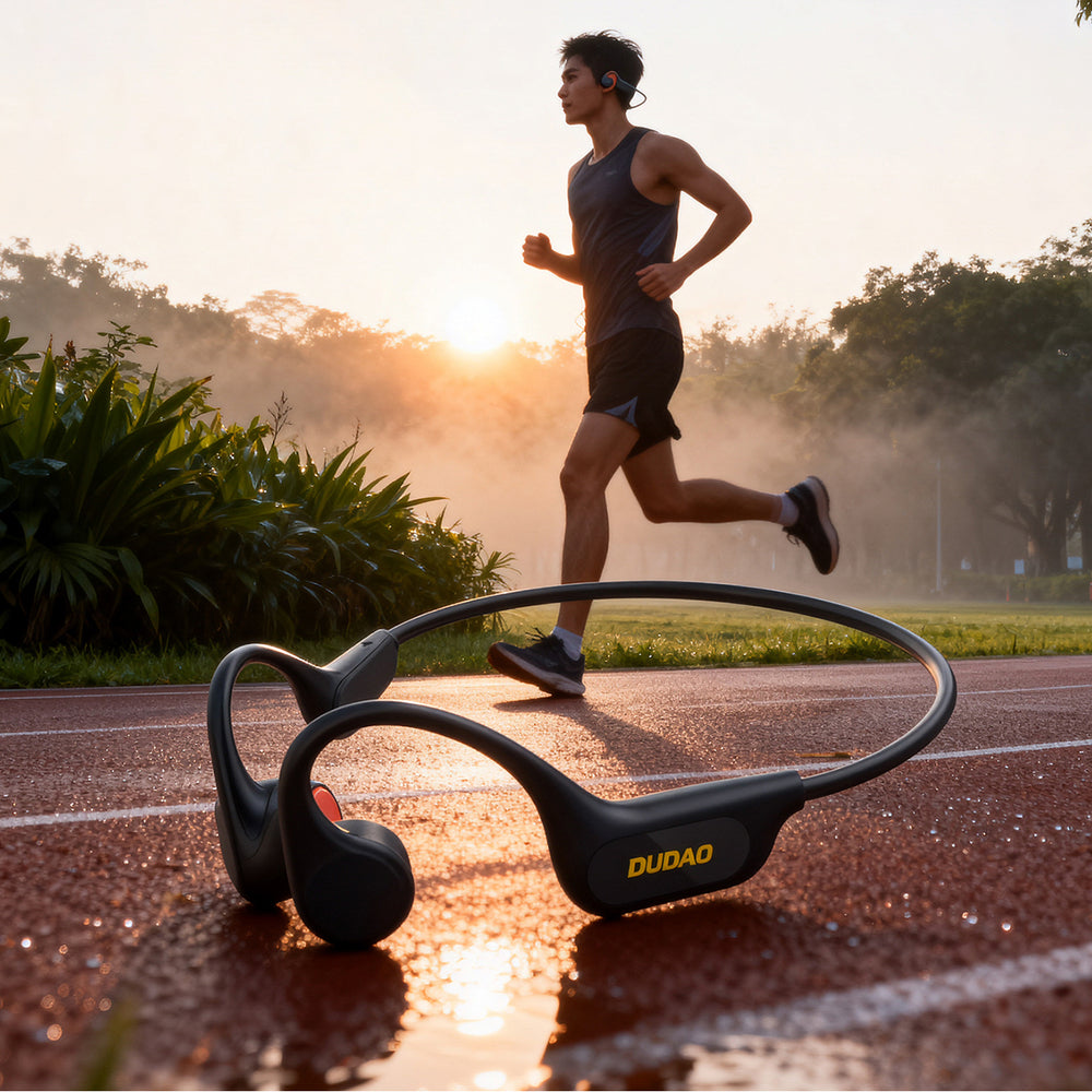 Dudao U22 Bluetooth 5.2 Bone Conduction Headphones med hovedbånd - sort