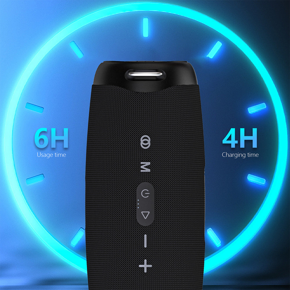 Dudao Y21Pro Wireless Speaker with RGB Backlight Bluetooth 5.3 - Black