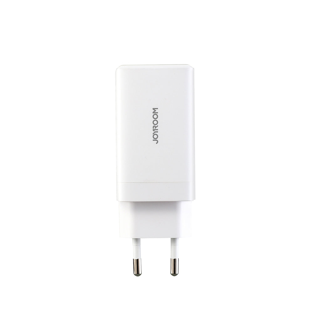 Joyroom JR-TG10 65W GaN 2x USB-C + USB-A vægoplader med 100W USB-C - USB-C 1,2m kabel - hvid