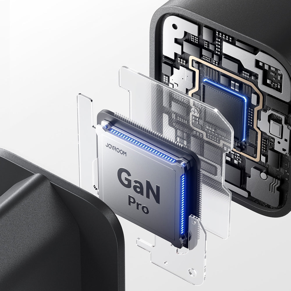 Joyroom JR-TO1 GaN 45 USB-C Lightning USB-A Wall Charger - sort