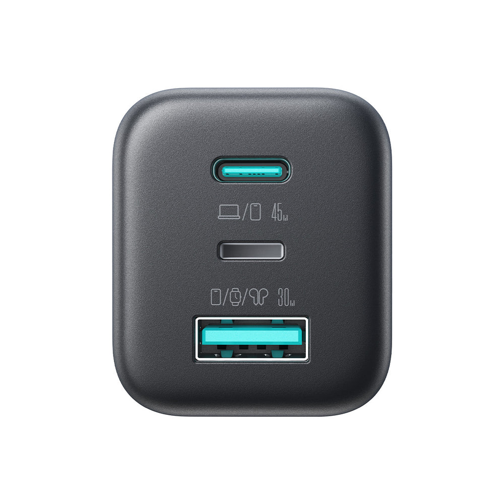 Joyroom JR-TO1 GaN 45 USB-C Lightning USB-A Wall Charger - sort