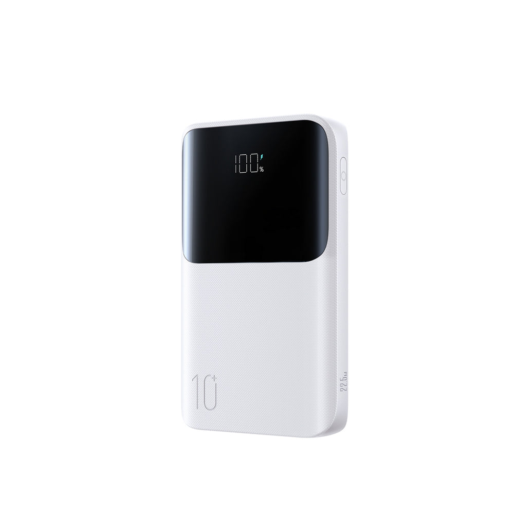 Joyroom JR-QP191 Star Series Mini 10000mAh 22.5W Powerbank med digital skærm - hvid