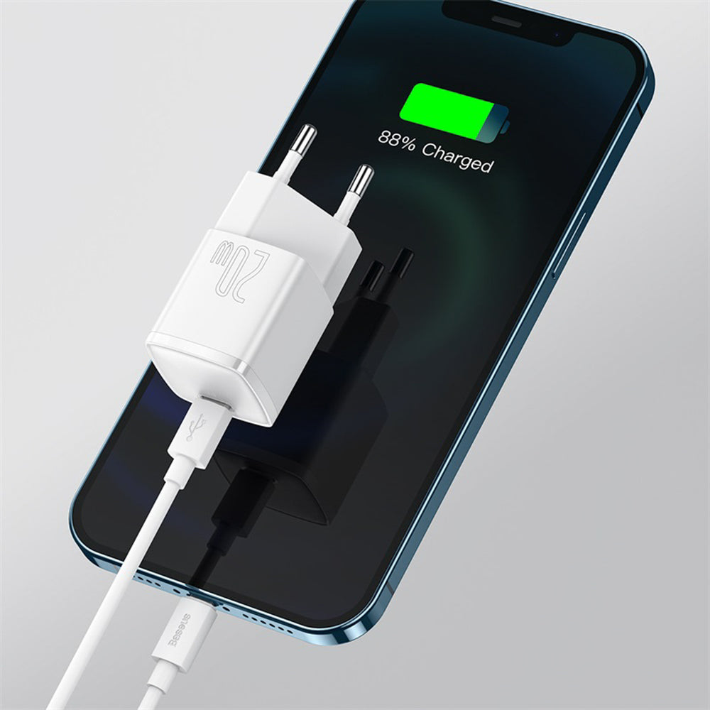 Baseus Cube 20W PD USB-C Wall Charger - White