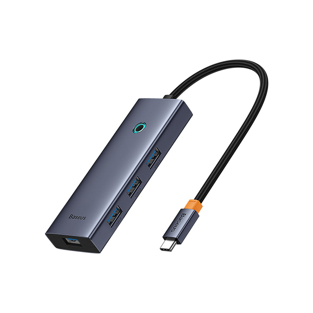 Baseus UltraJoy Series 6 in 1 Hub USB-C to 1 x HDMI4K@60Hz + 4 x USB-A 3.0 + 1 x USB-C PD - gray
