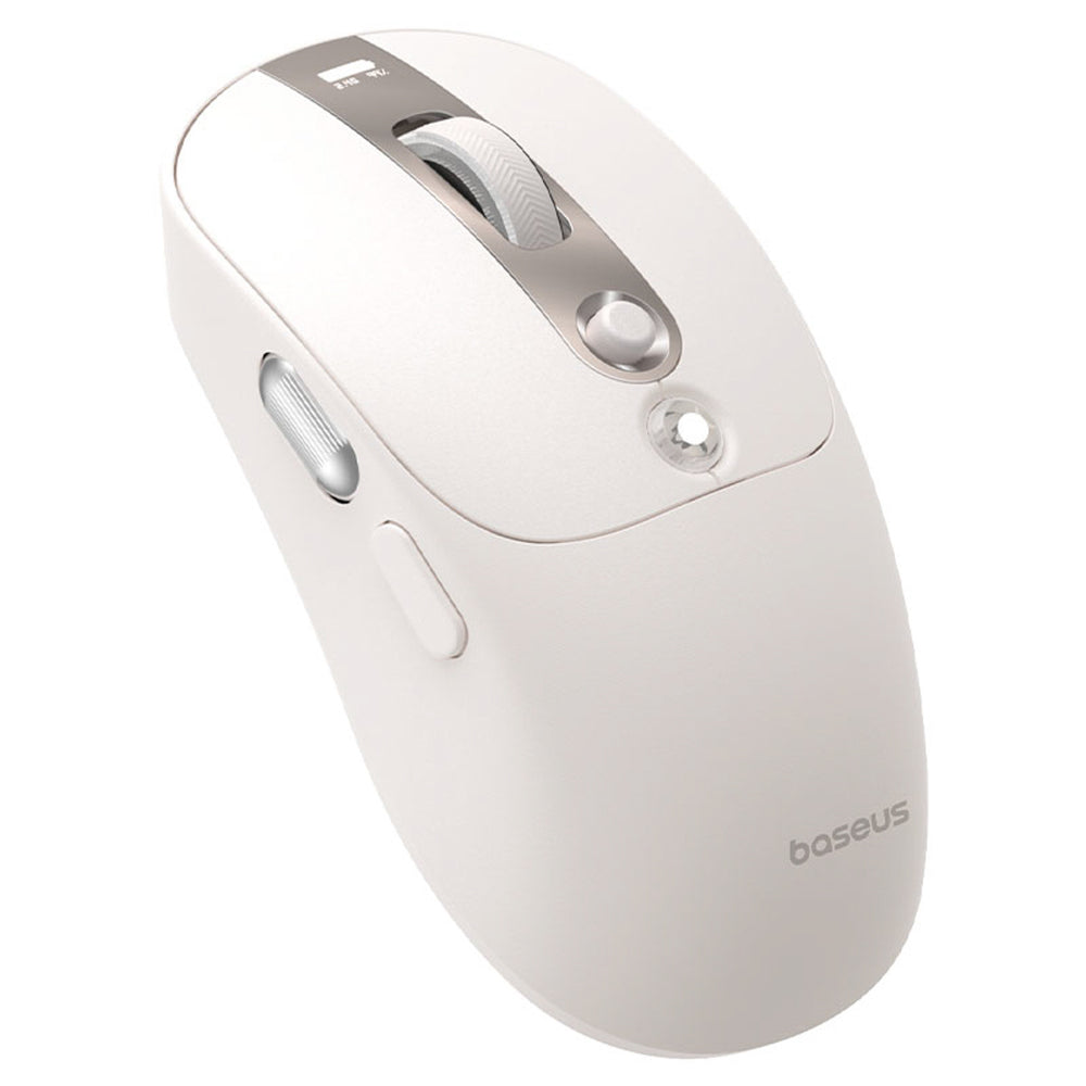 Baseus Editor Wireless Computer Mouse with 800mAh Battery and Battery Status Indicator - White