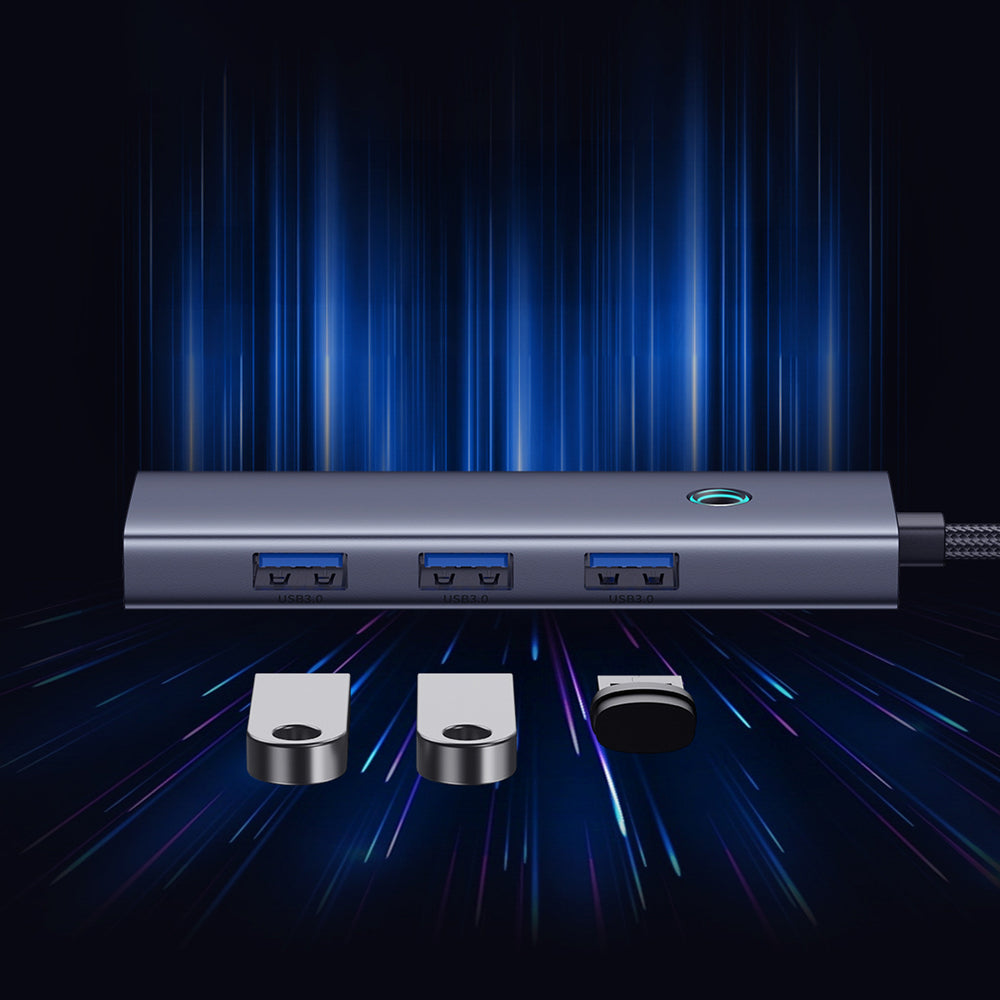 Baseus UltraJoy Series 5in1 Hub USB-C to 1x HDMI4K@30Hz+ 4 x USB-A 3.0 - gray