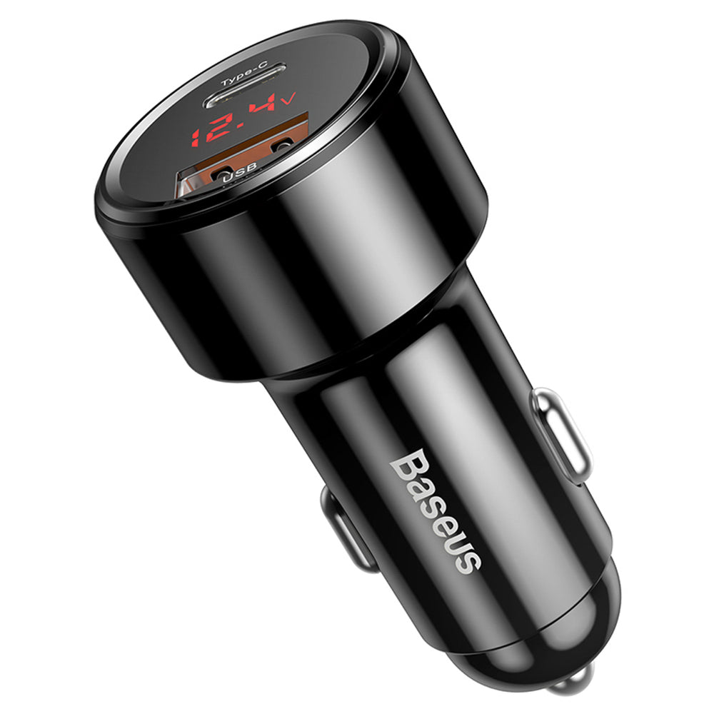 Baseus Magic Series PPS digital display (Type-c PD+QC) Intelligent dual quick charging and car charging of 45W Black(*)