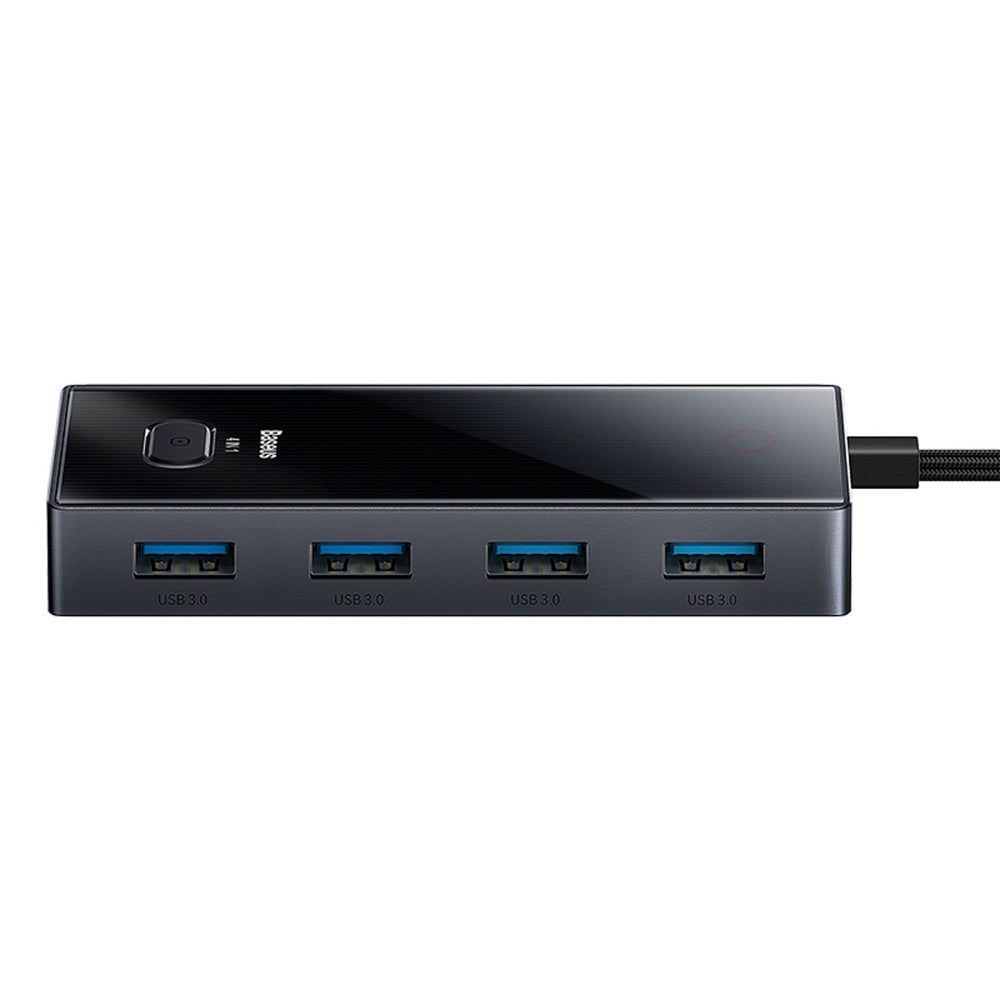 Baseus PioneerJoy 4xUSB-A 3.0 USB-C Hub - Gray