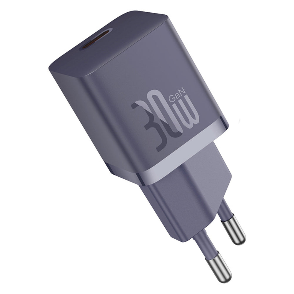 Baseus GaN5 30W USB-C EU Wall Charger with Purple Cable Baseus Dynamic 3 USB-C 100W 1m - Purple
