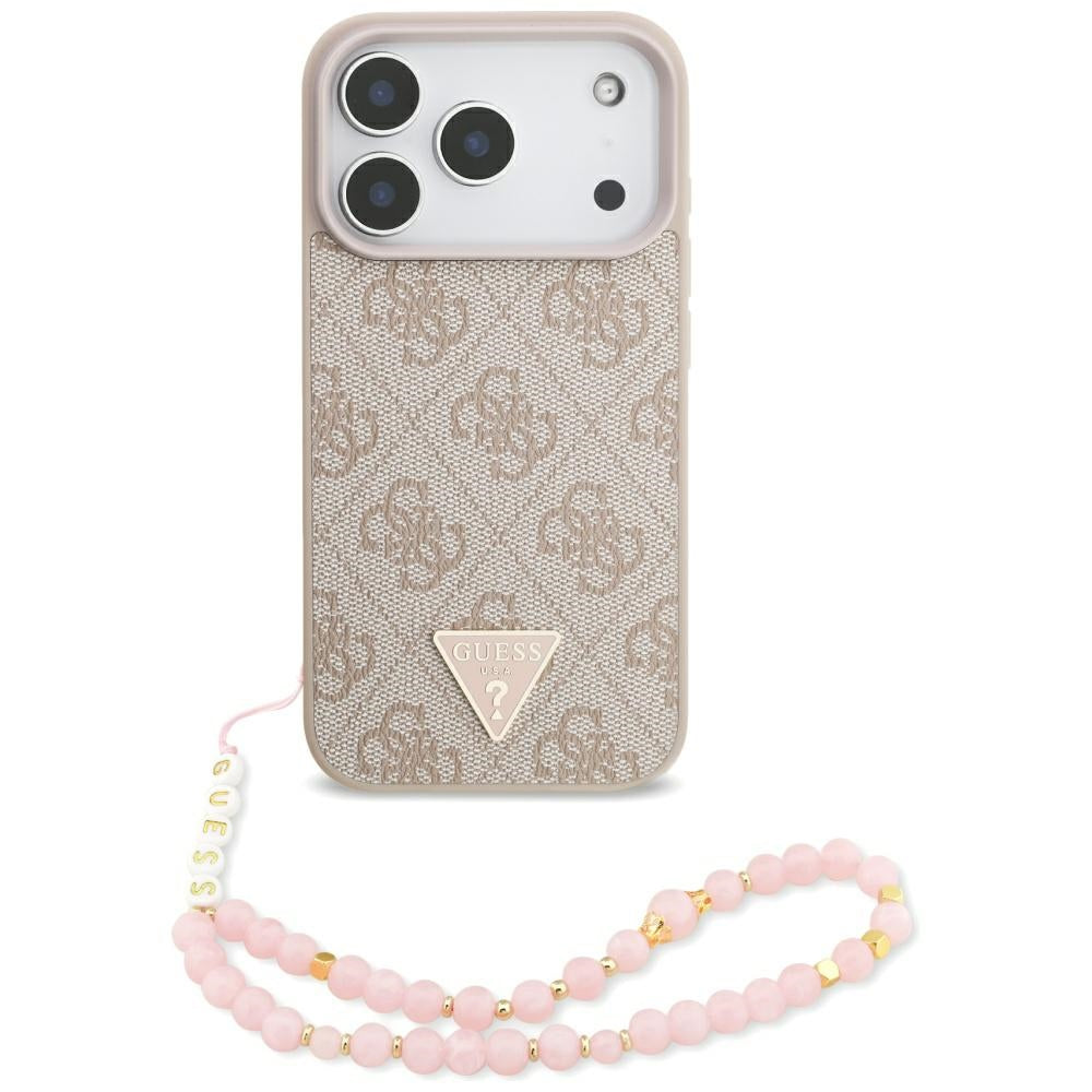 Guess 4G Strap Triangle Logo MagSafe Case til iPhone 17 Pro - Pink