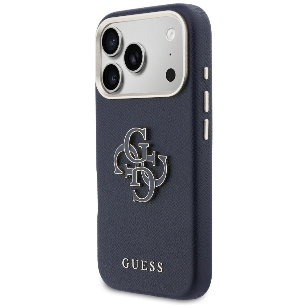 Guess FW Resin Logo Case til iPhone 17 Pro - Blå