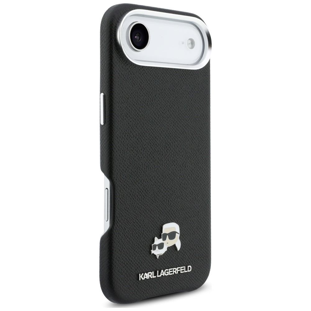 Karl Lagerfeld Karl & Choupette Head Pins Saffiano MagSafe Case til iPhone Air - sort