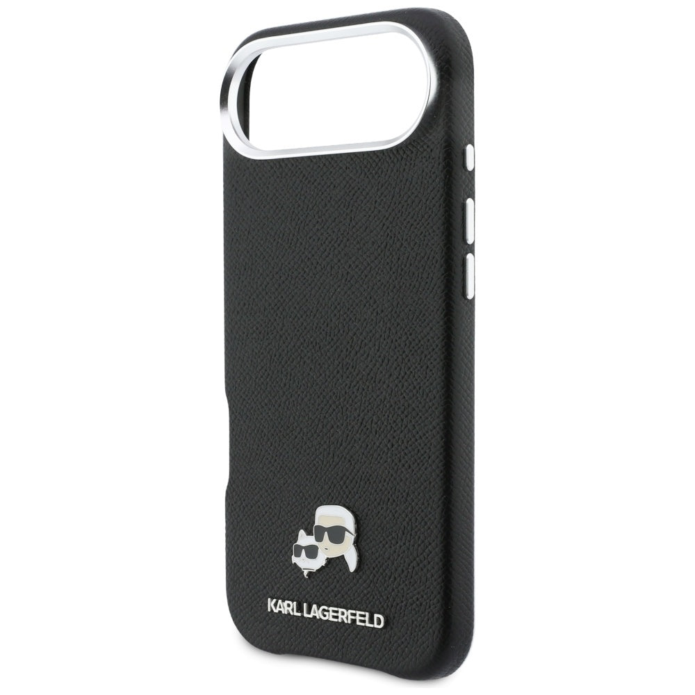 Karl Lagerfeld Karl & Choupette Head Pins Saffiano MagSafe Case til iPhone Air - sort