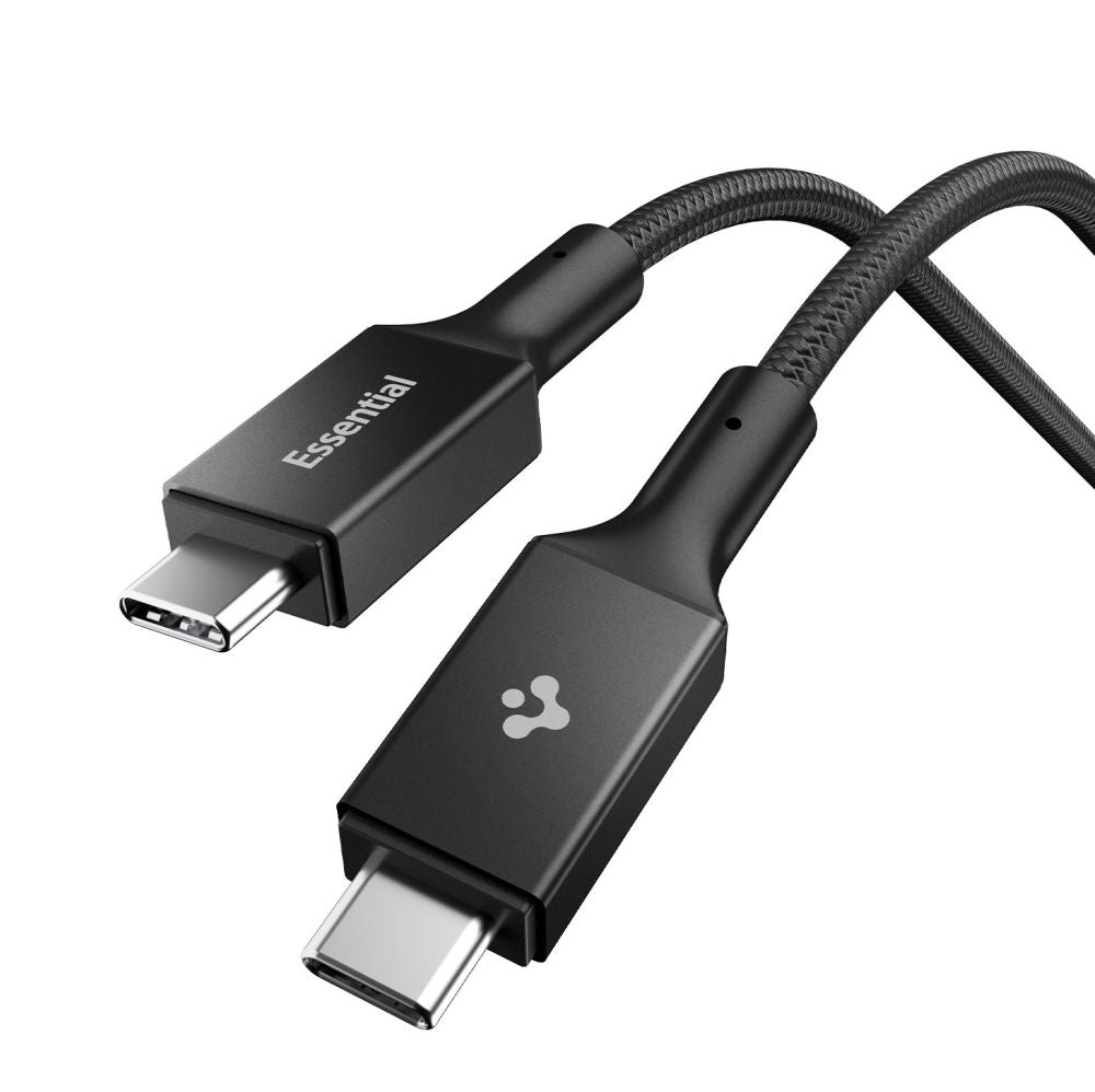 Spigen Essential EB10015CC USB-C / USB-C 100W 150cm Kabel - sort