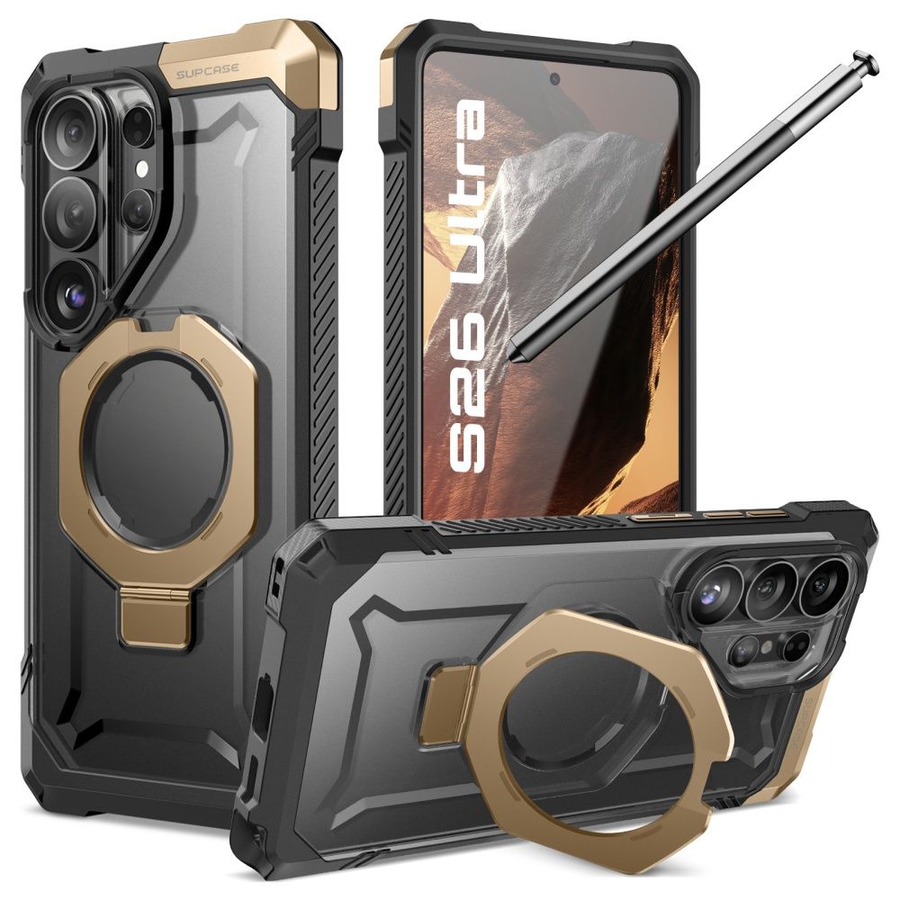 Supcase UB Grip Mag MagSafe Case til Samsung Galaxy S26 Ultra - sort og brun