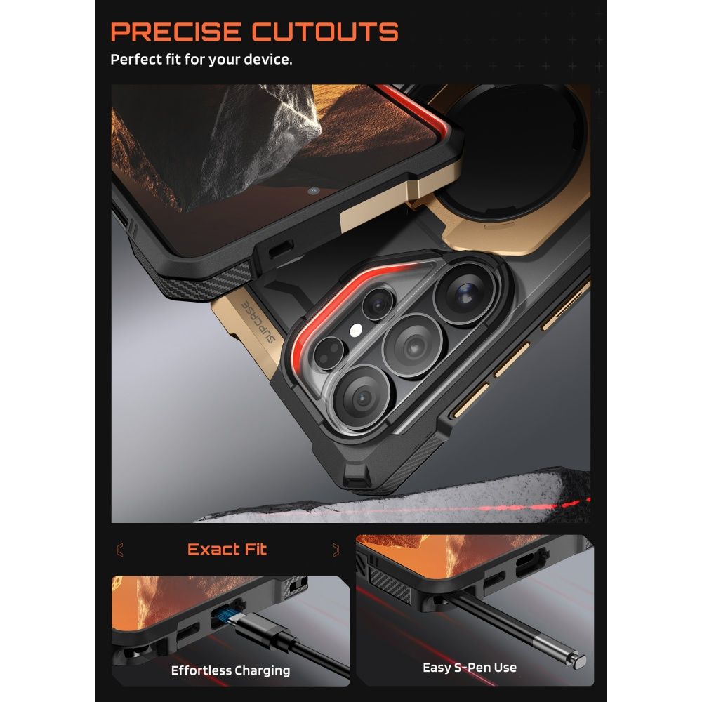 Supcase UB Grip Mag MagSafe Case til Samsung Galaxy S26 Ultra - sort og brun