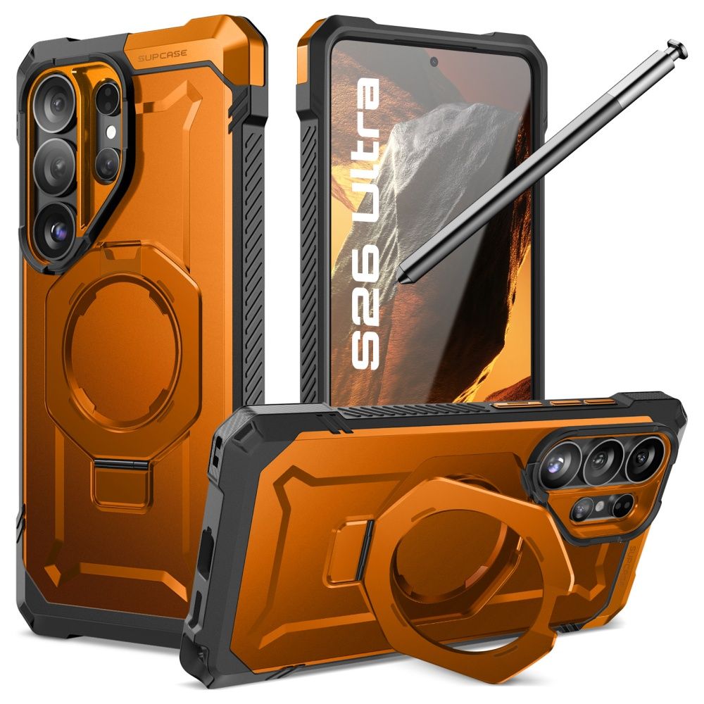 Supcase UB Grip Mag MagSafe Case til Samsung Galaxy S26 Ultra - orange og sort