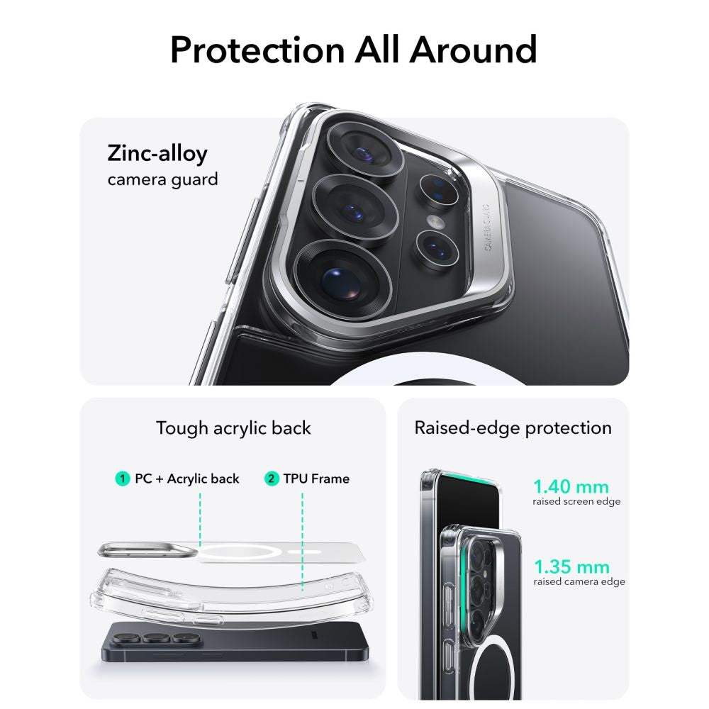 ESR Classic Hybrid Kickstand MagSafe Case til Samsung Galaxy S26 Ultra - klar