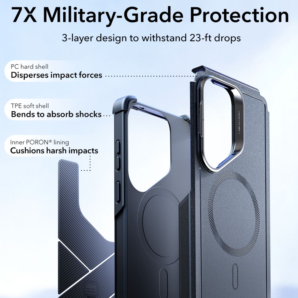 ESR Cyber Tough Kickstand MagSafe Case til Samsung Galaxy S26 Ultra - sort