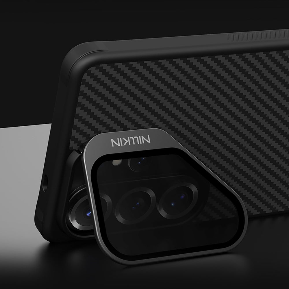 Nillkin CarboProp Magnetisk Case med Kamera Cover og Stand Kompatibel med MagSafe til Samsung S26 Ultra - Sort