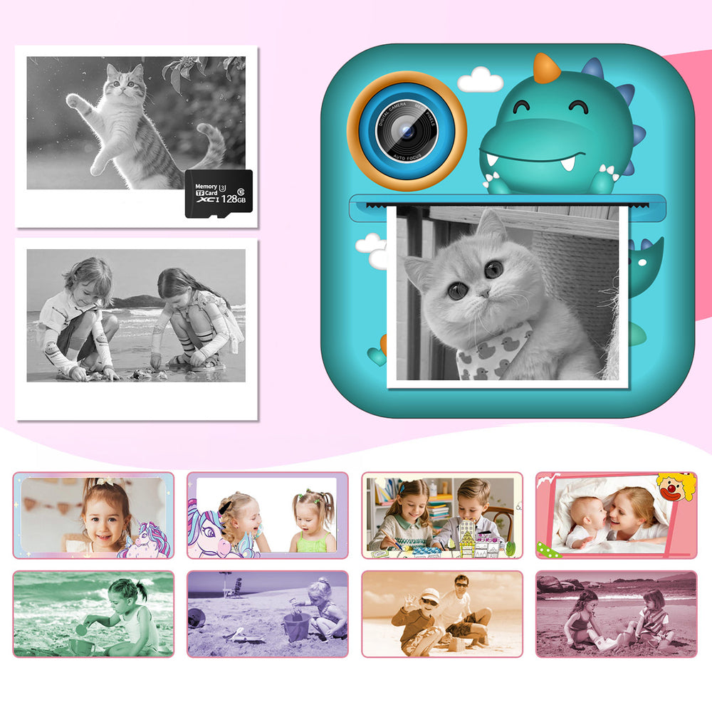 Wozinsky WDT-04 thermal printer camera, for children, print - green
