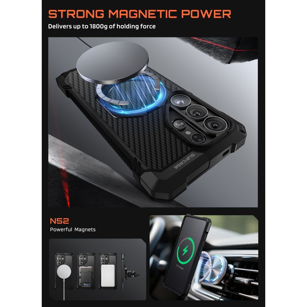 Supcase UB Grip Mag MagSafe Case til Samsung Galaxy S26 Ultra - sort