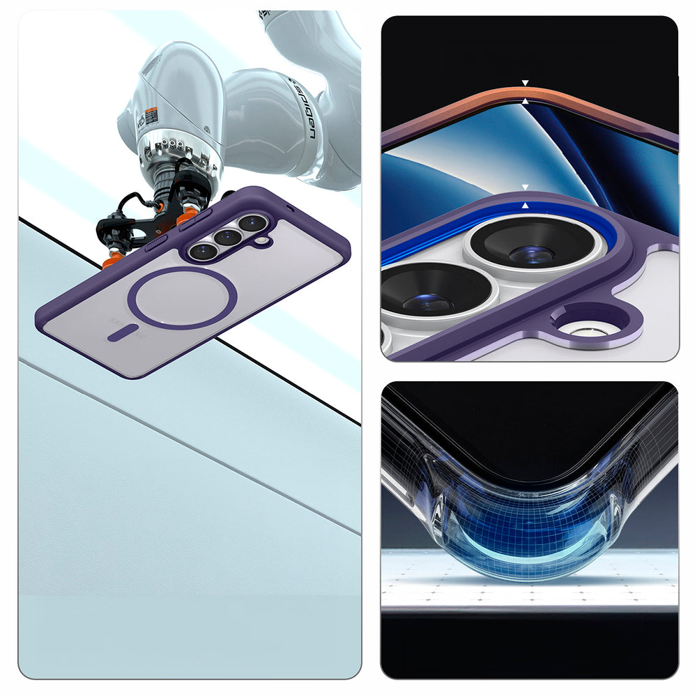 Spigen Ultra Hybrid Mag MagSafe Case til Samsung Galaxy S26 - Clear Purple