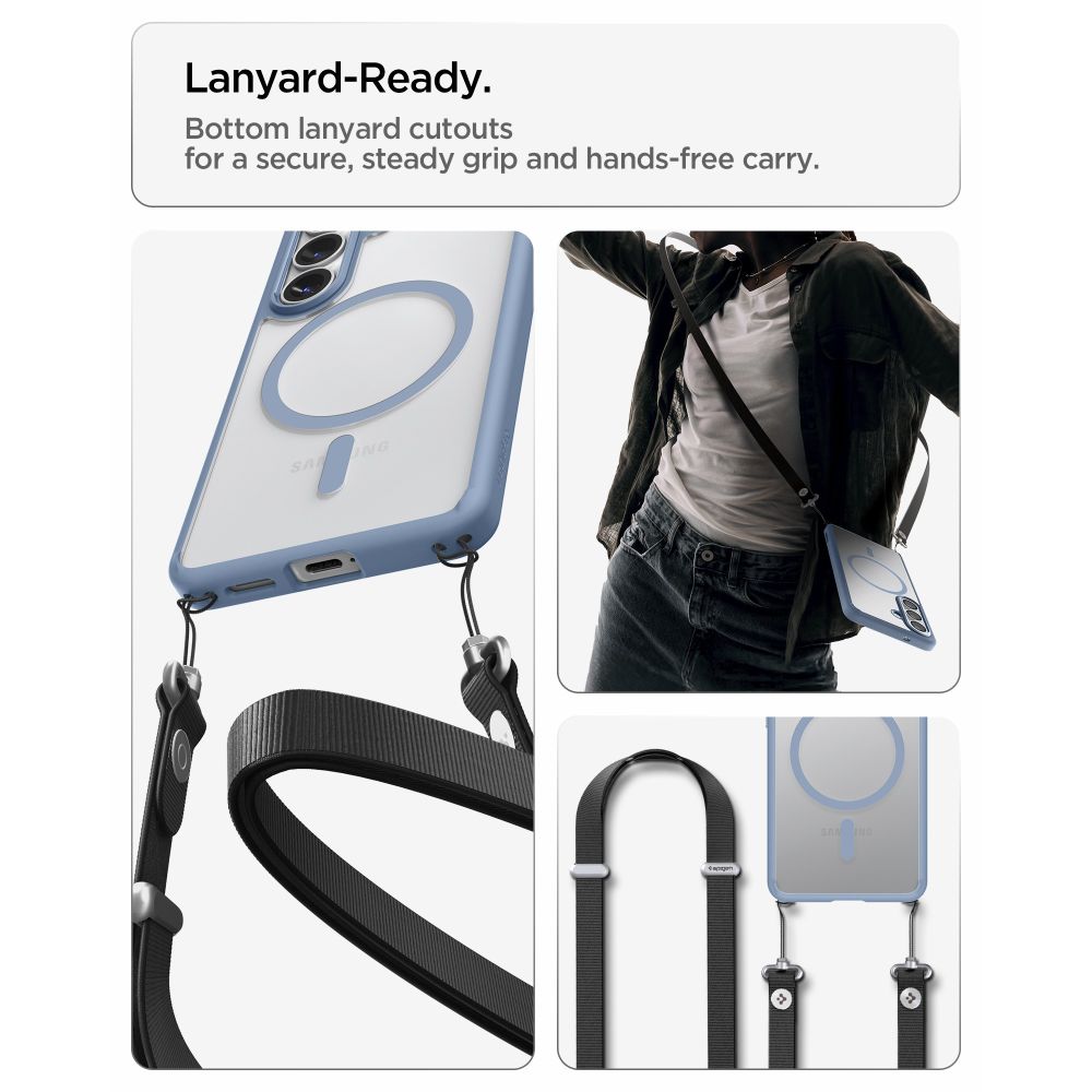 Spigen Ultra Hybrid Mag MagSafe Case til Samsung Galaxy S26 - Clear Blue