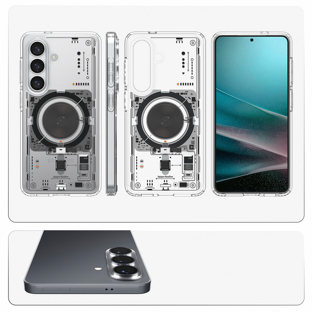 Spigen Ultra Hybrid Mag MagSafe Case til Samsung Galaxy S26 Neo One - Gennemsigtig