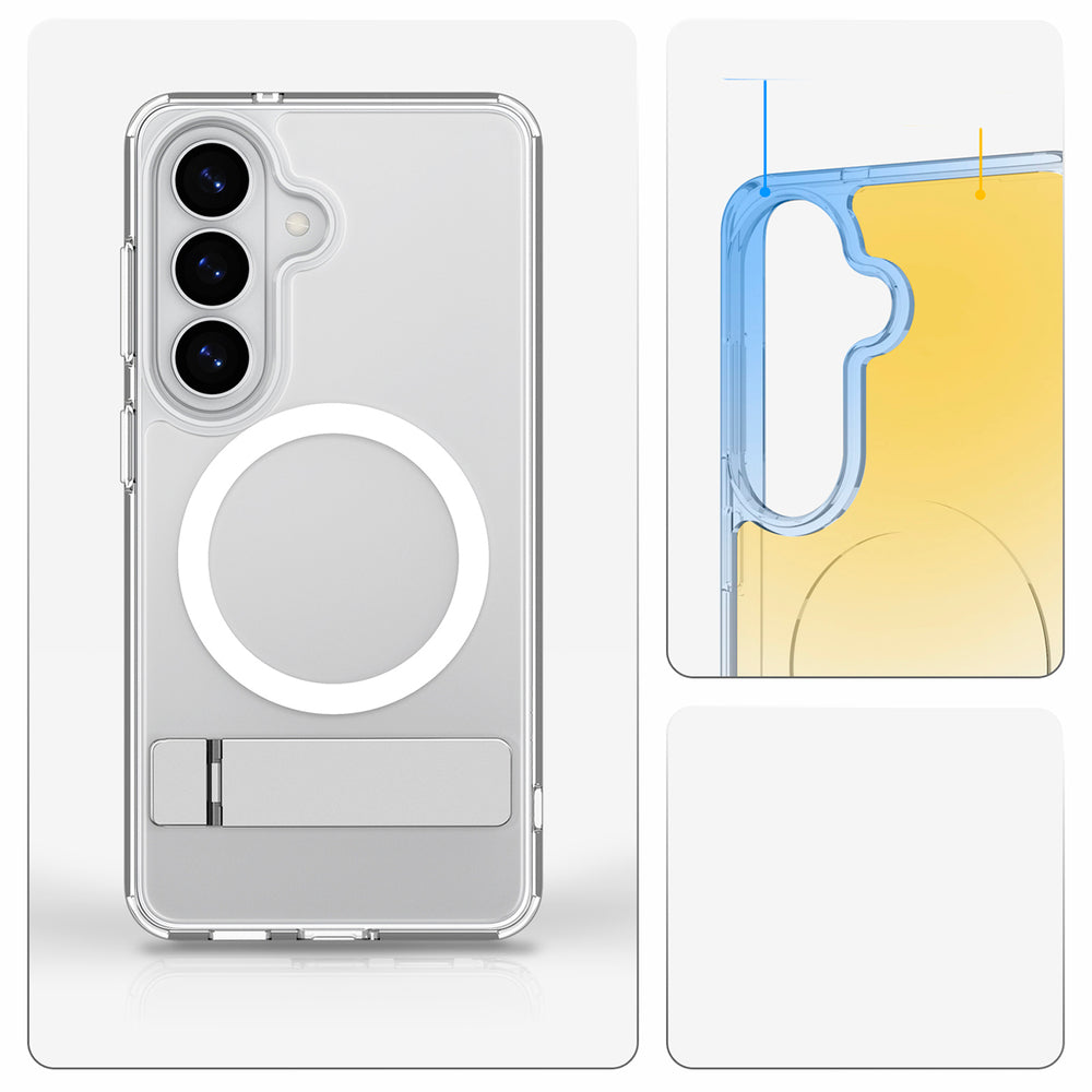 Spigen Ultra Hybrid S Mag MagSafe Case til Samsung Galaxy S26 - Klar og hvid