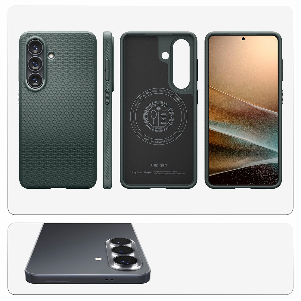 Spigen Liquid Air Mag MagSafe Case til Samsung Galaxy S26+ - Grøn