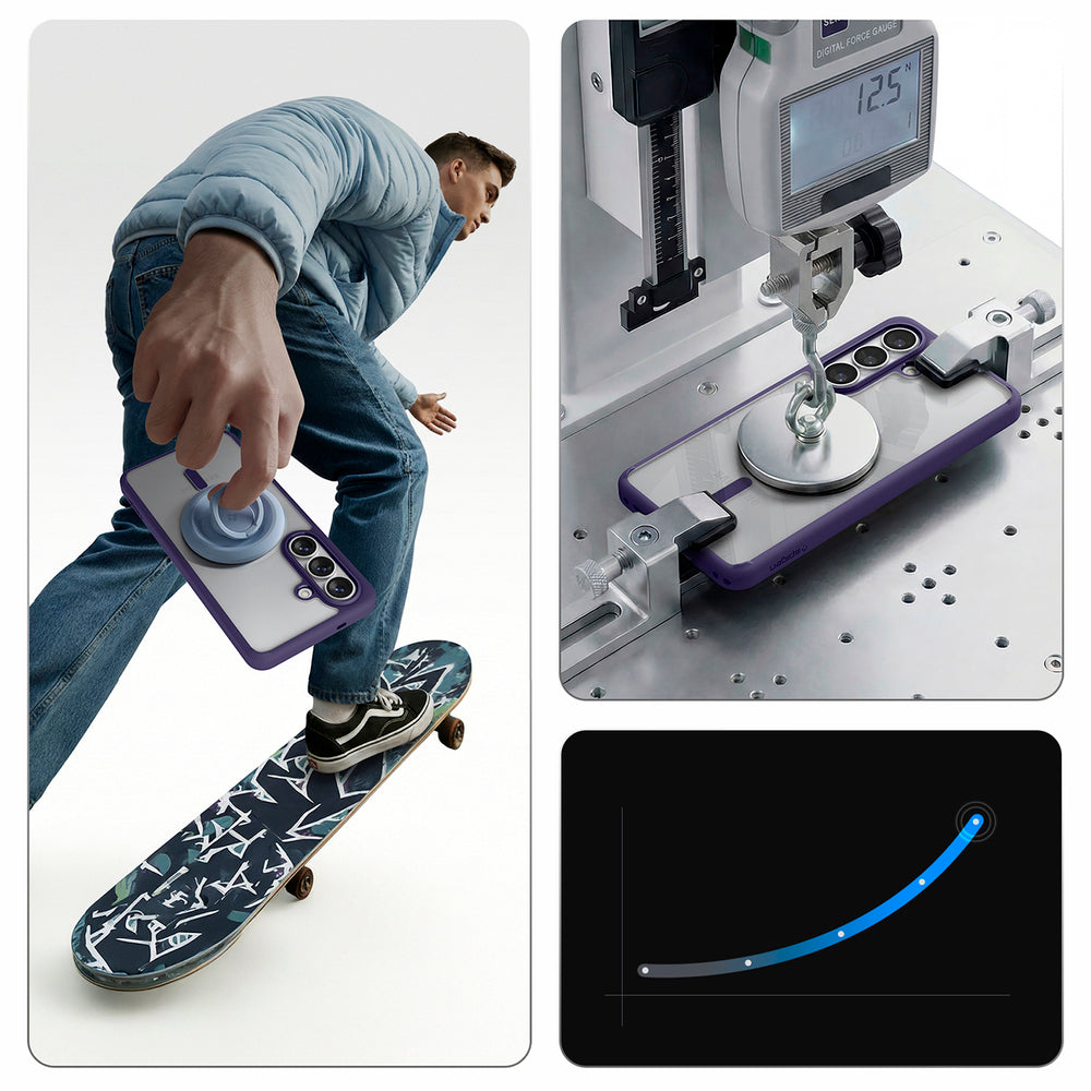 Spigen Ultra Hybrid Mag MagSafe Case til Samsung Galaxy S26+ - Clear Navy Blue