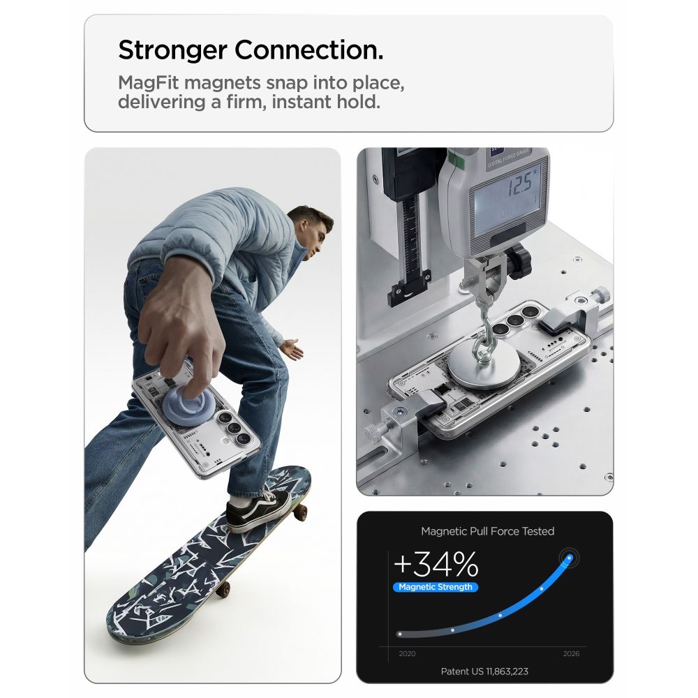 Spigen Ultra Hybrid Mag MagSafe Case til Samsung Galaxy S26+ Neo One - Gennemsigtig