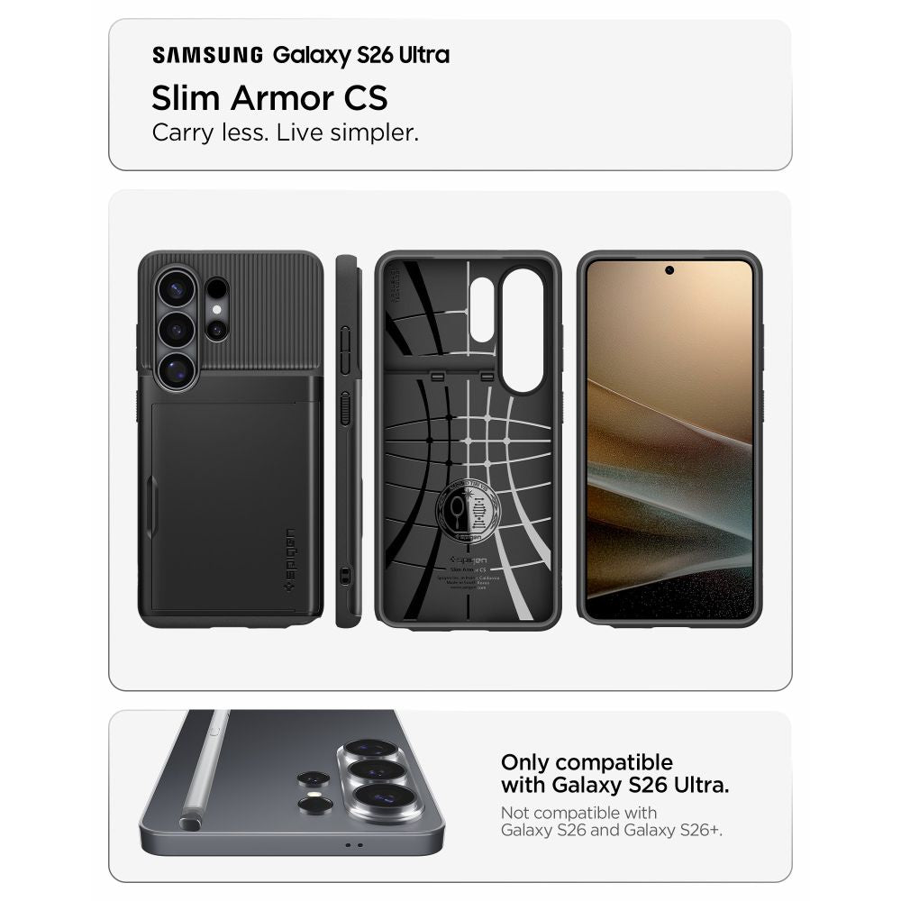 Spigen Slim Armor CS Case til Samsung Galaxy S26 Ultra - sort