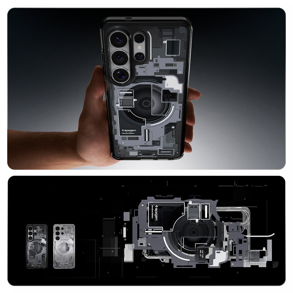 Spigen Ultra Hybrid Mag MagSafe Case til Samsung Galaxy S26 Ultra Zero One - klar sort
