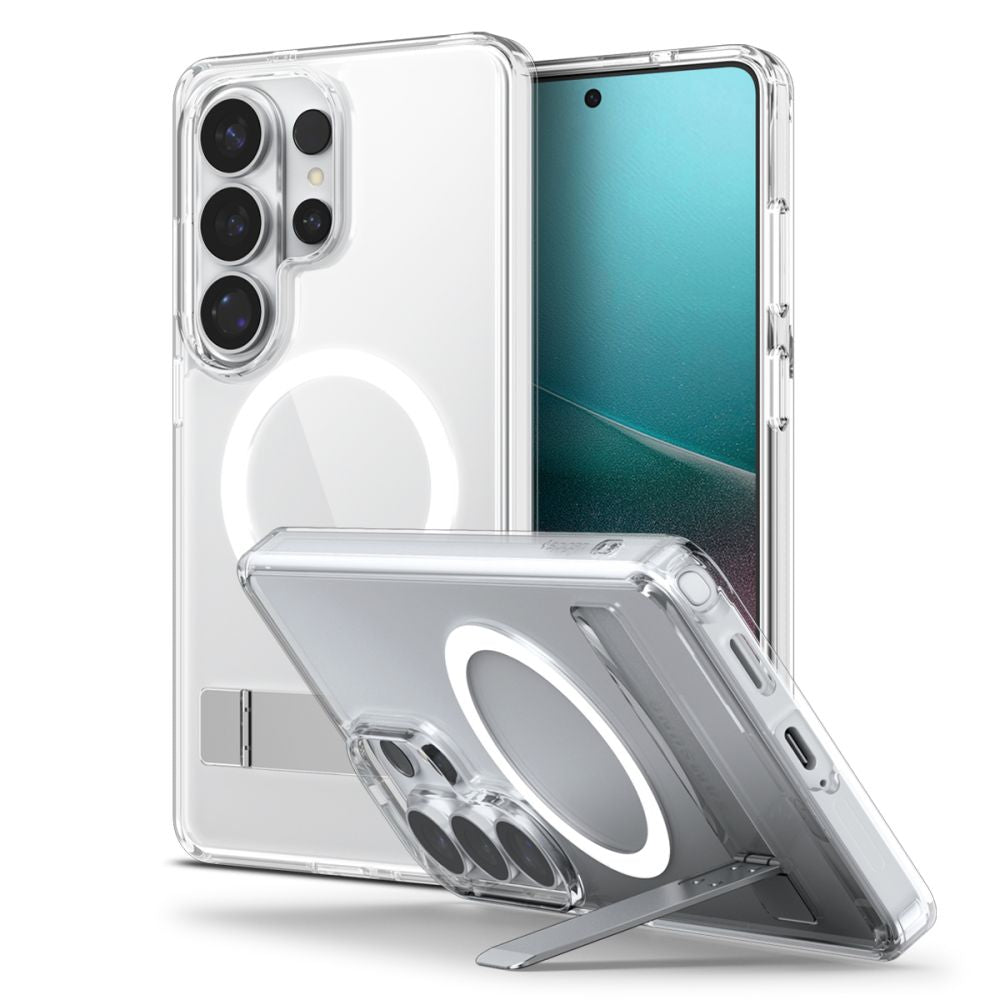 Spigen Ultra Hybrid S Mag MagSafe Case til Samsung Galaxy S26 Ultra - Klar og hvid