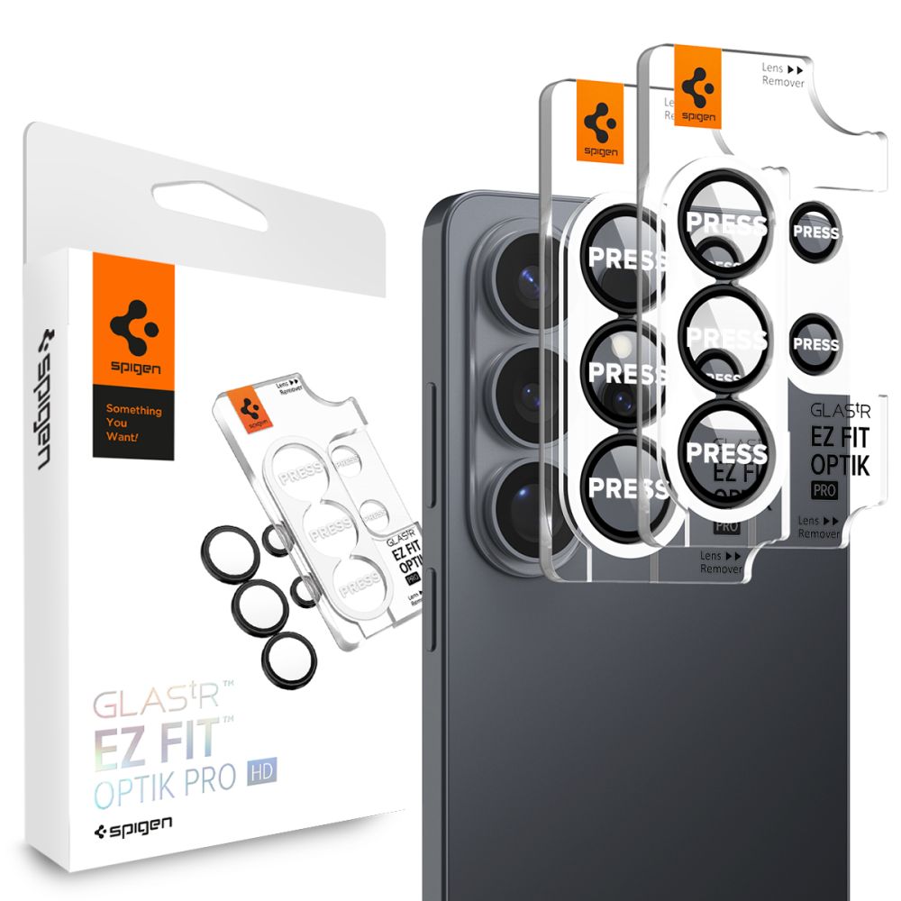 Spigen Glas.Tr Ez Fit Optik Pro HD Camera Cover 2-pack til Samsung Galaxy S26 Ultra - sort