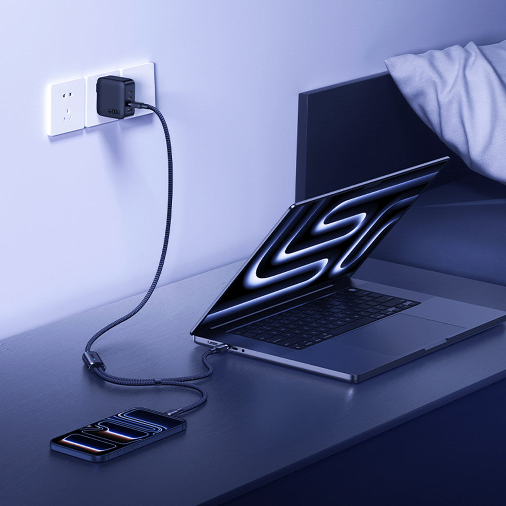 Baseus Flash 4 140W 2in1 USB-C to USB-C + USB-C Cable 1.5 m - Black
