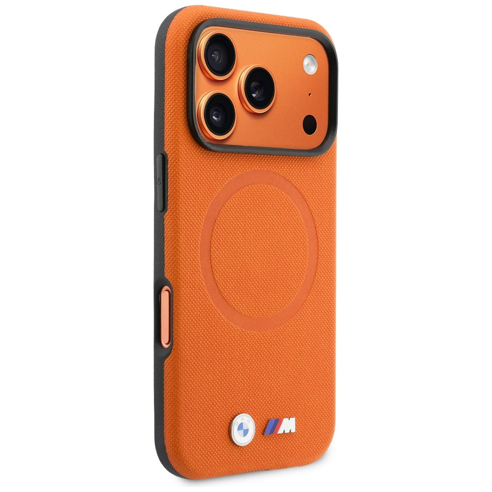 BMW M FW Metal Logo MagSafe Case til iPhone 17 Pro Max - Orange