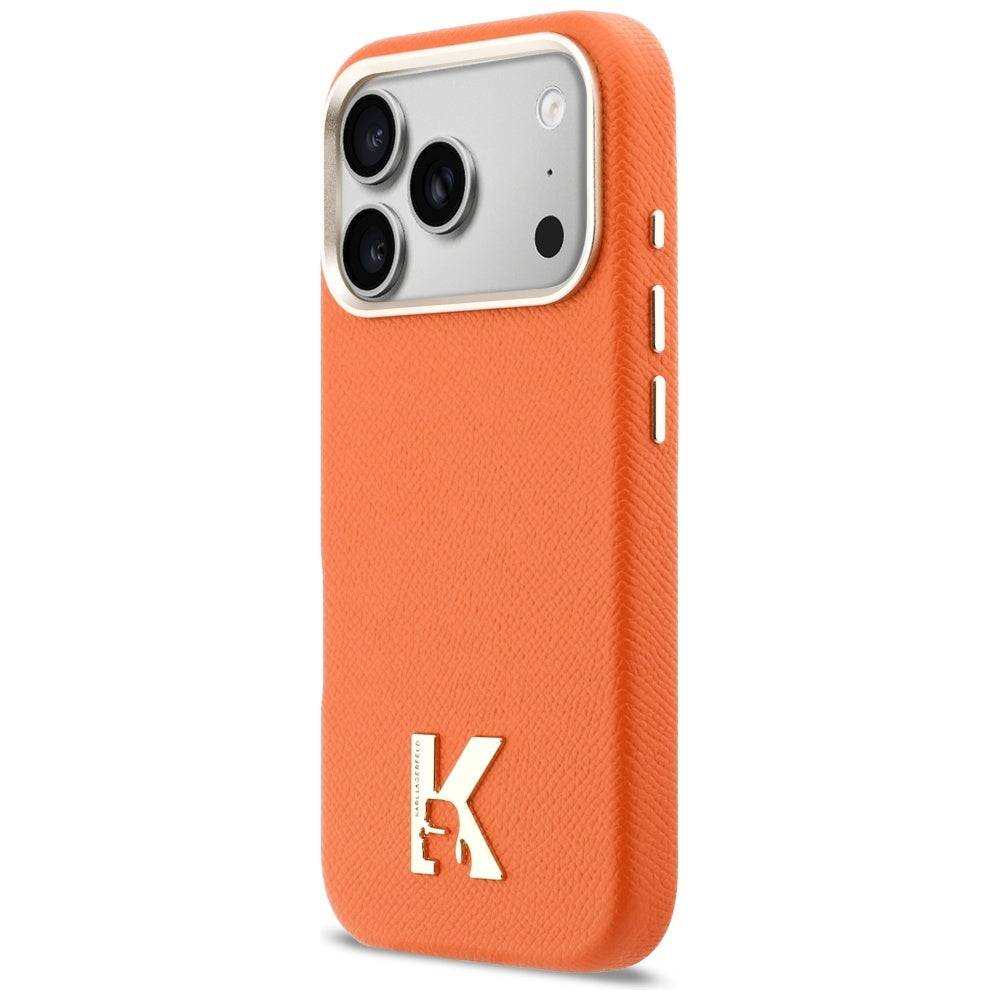 Karl Lagerfeld Karl Head Logo MagSafe Case for iPhone 17 Pro Max - Orange