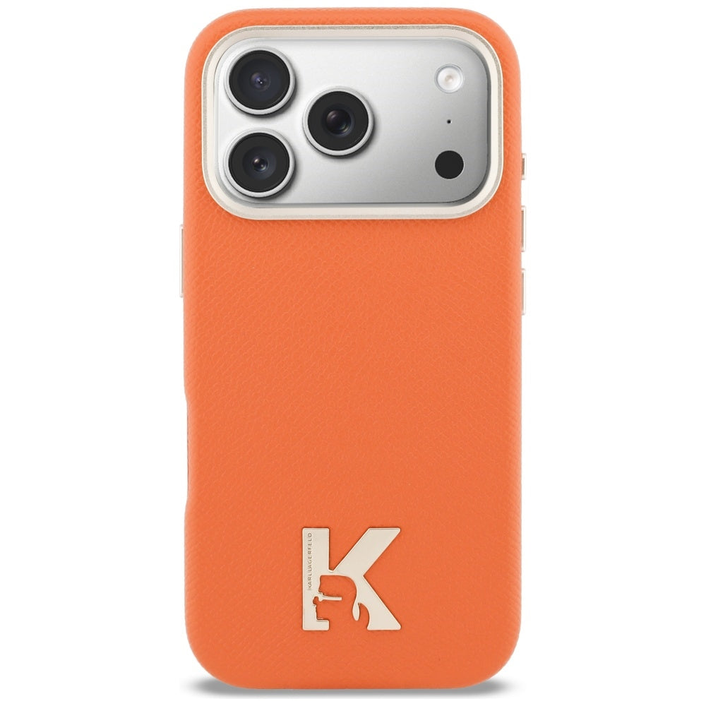 Karl Lagerfeld Karl Head Logo MagSafe Case for iPhone 17 Pro Max - Orange