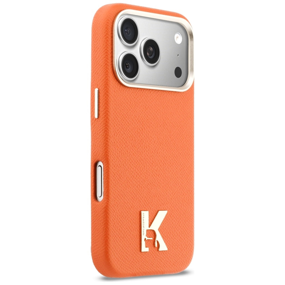 Karl Lagerfeld Karl Head Logo MagSafe Case for iPhone 17 Pro Max - Orange