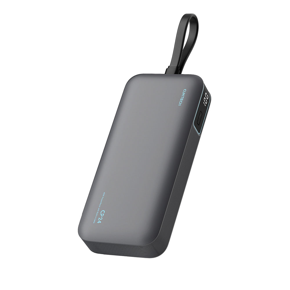 Cuktech LPB200N 40W 20000mAh Powerbank med integreret kabel - Grå