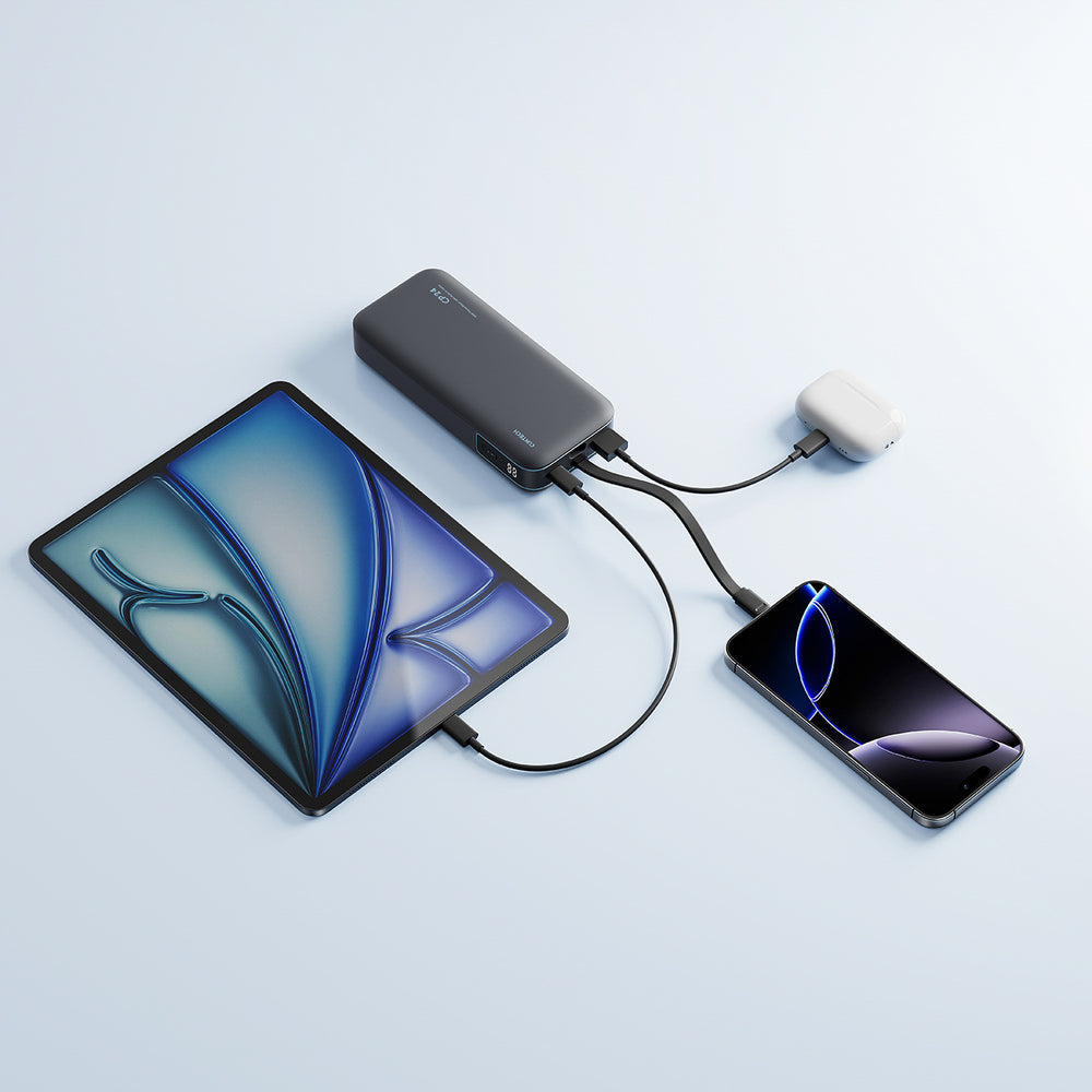 Cuktech LPB200N 40W 20000mAh Powerbank med integreret kabel - Grå