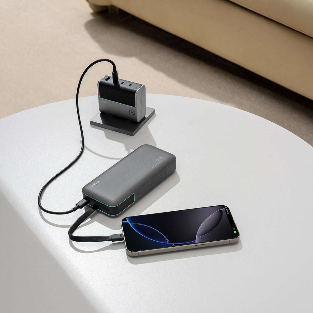 Cuktech LPB200N 40W 20000mAh Powerbank med integreret kabel - Grå