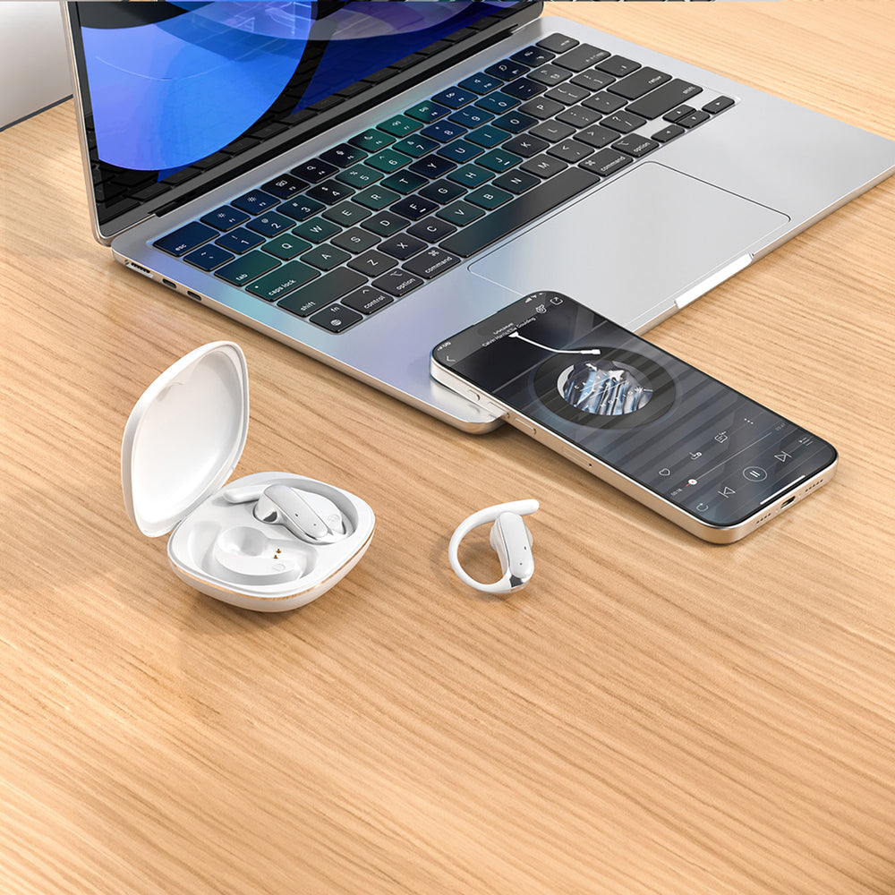 Dudao U17Z Bluetooth 5.3 OWS hovedtelefoner med øre kroge - hvid