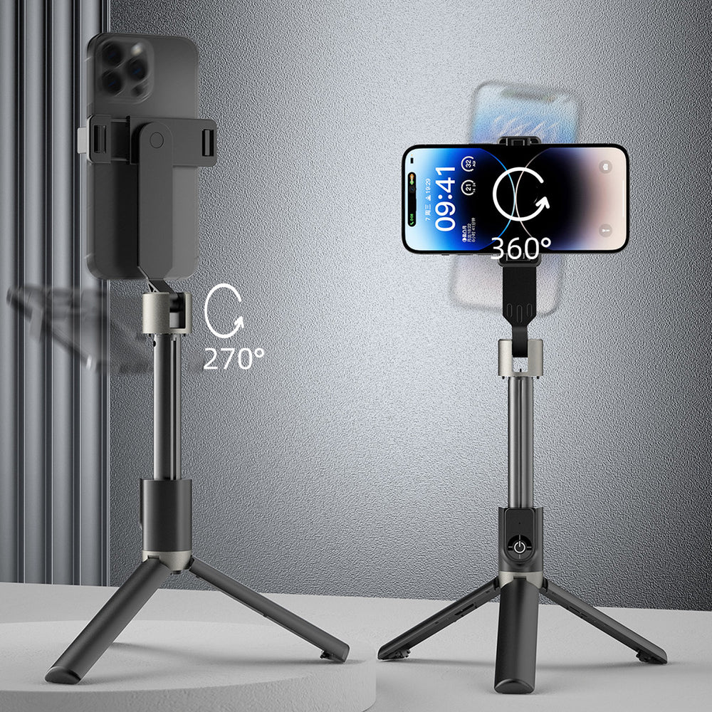 Dudao F18 Selfie Stick 1,1 m med Tripod og Bluetooth fjernbetjening - sort