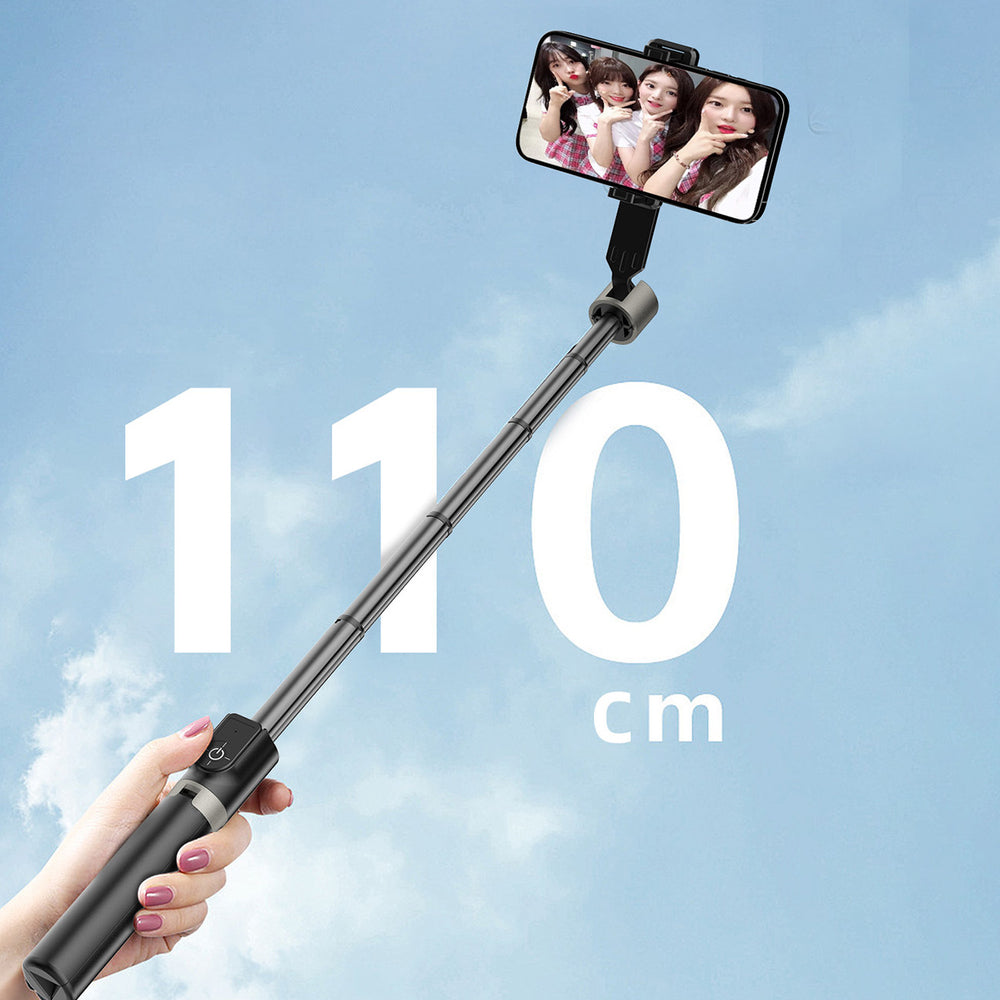 Dudao F18 Selfie Stick 1,1 m med Tripod og Bluetooth fjernbetjening - sort