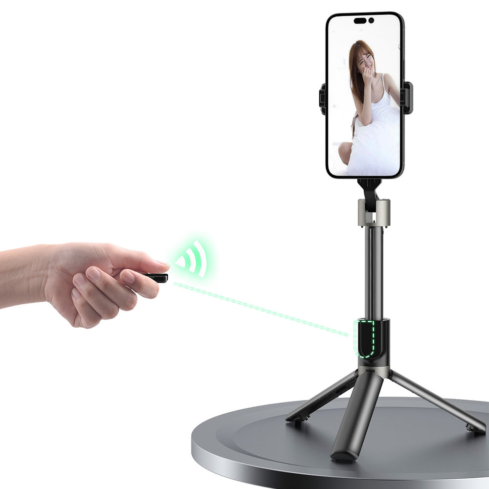 Dudao F18 Selfie Stick 1,1 m med Tripod og Bluetooth fjernbetjening - sort